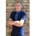 Embroidered t-shirt for men "Symmetry" navy